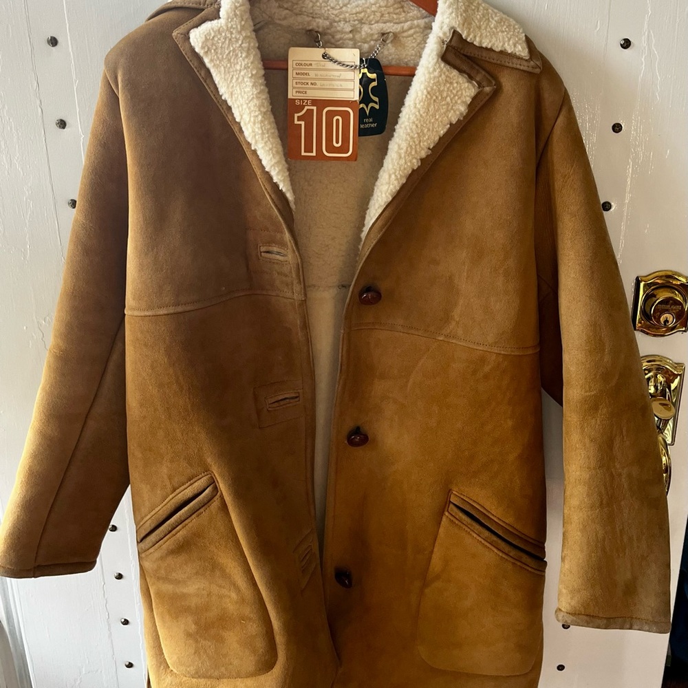 Authentic vintage Langmore wool/shearling coat